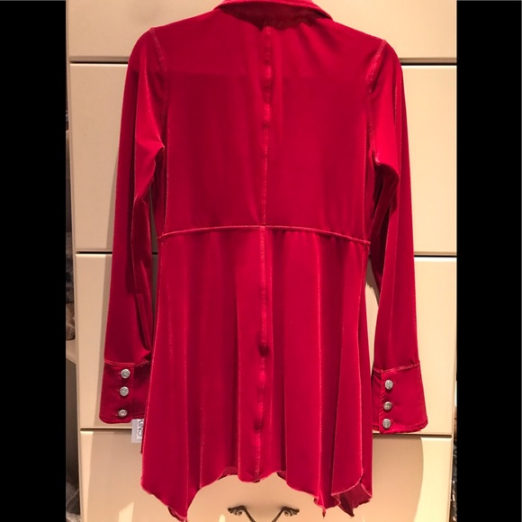 NWT Womans Red Velvet Blazer -by Sno Skins, Size M - Picture 6 of 11